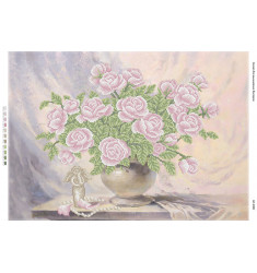 Натюрморт “Розовые розы”(част. выш.) ([БС 2061])